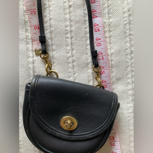 Coach Vintage USA Mini Convertible Belt Bag, Black Leather - Picture 4 of 13